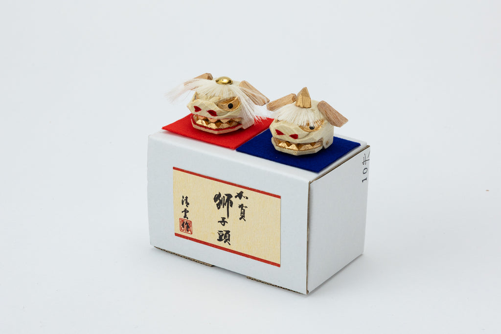 夫婦加賀獅子頭小（化粧箱・一対入り）MH10
