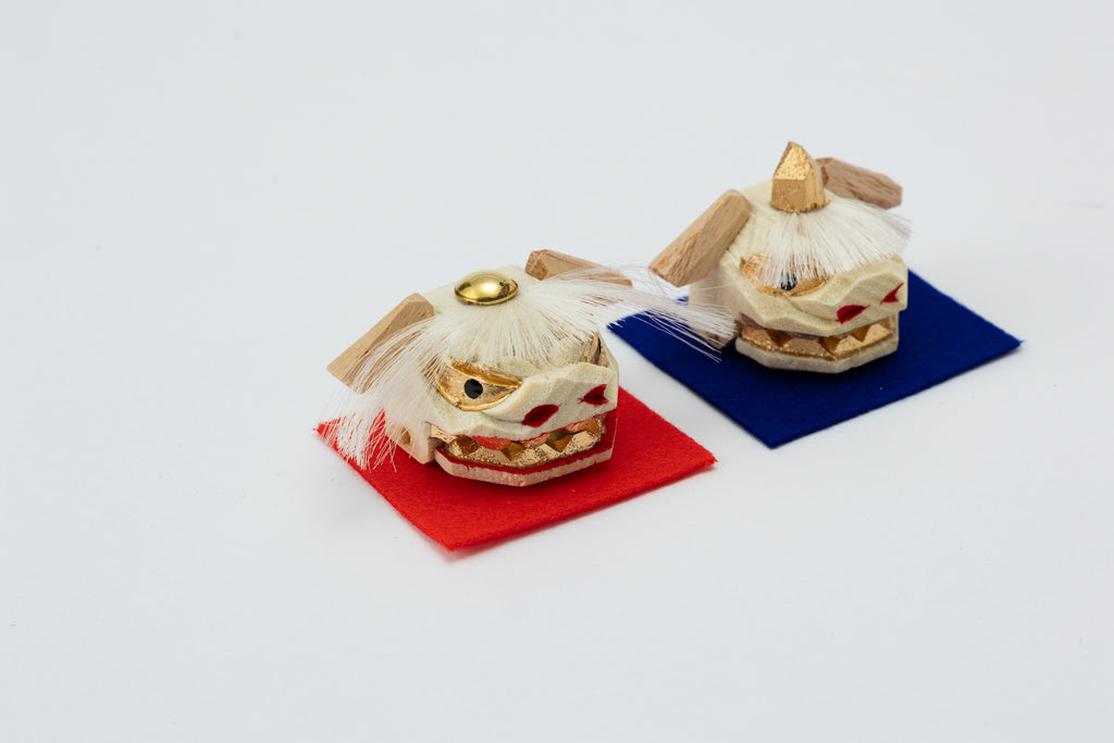 夫婦加賀獅子頭小（化粧箱・一対入り）MH10
