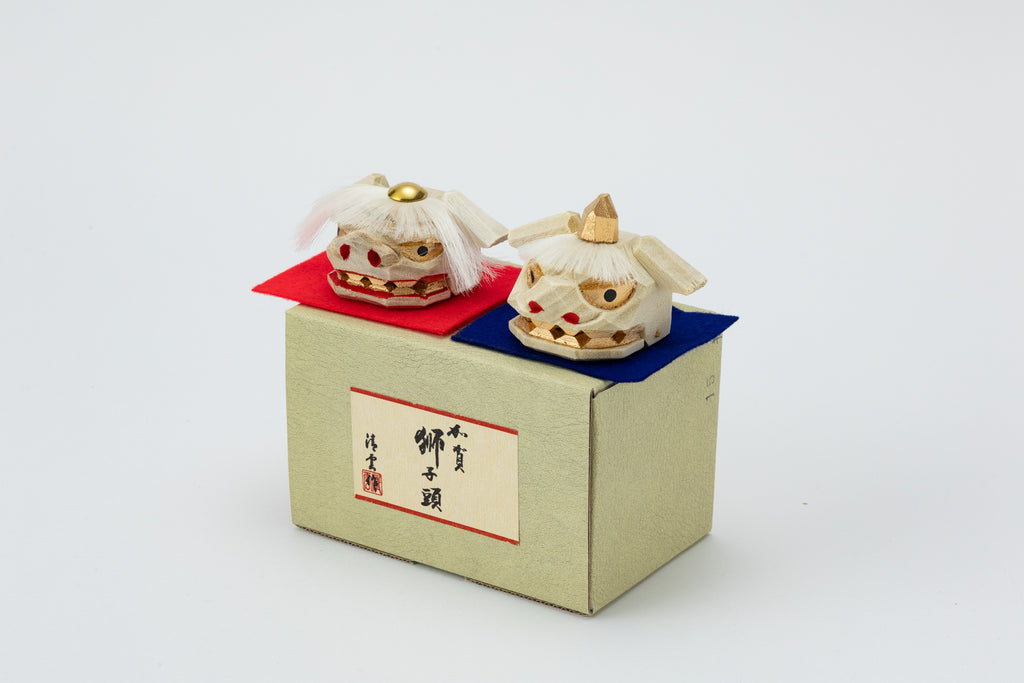 夫婦加賀獅子頭小（化粧箱・一対入り）MH15