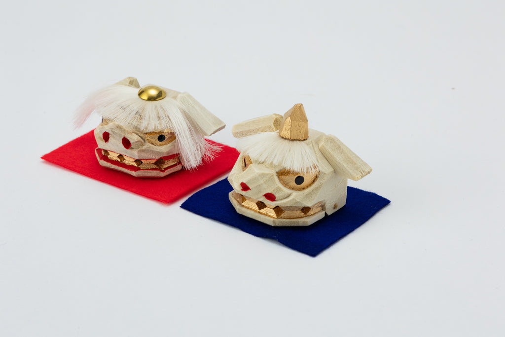 夫婦加賀獅子頭小（化粧箱・一対入り）MH15