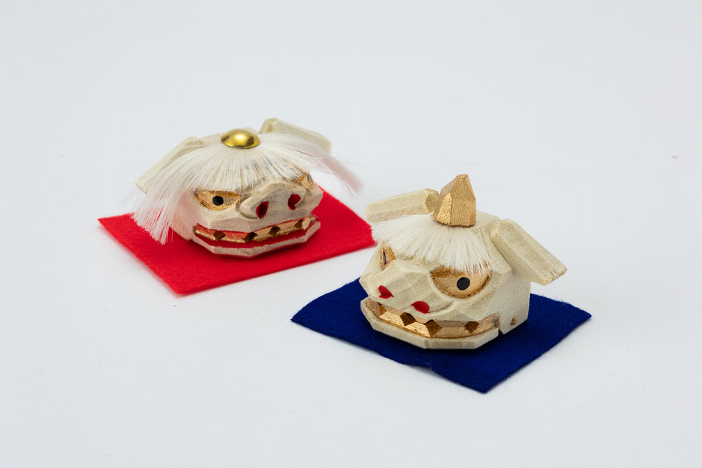 夫婦加賀獅子頭小（化粧箱・一対入り）MH15