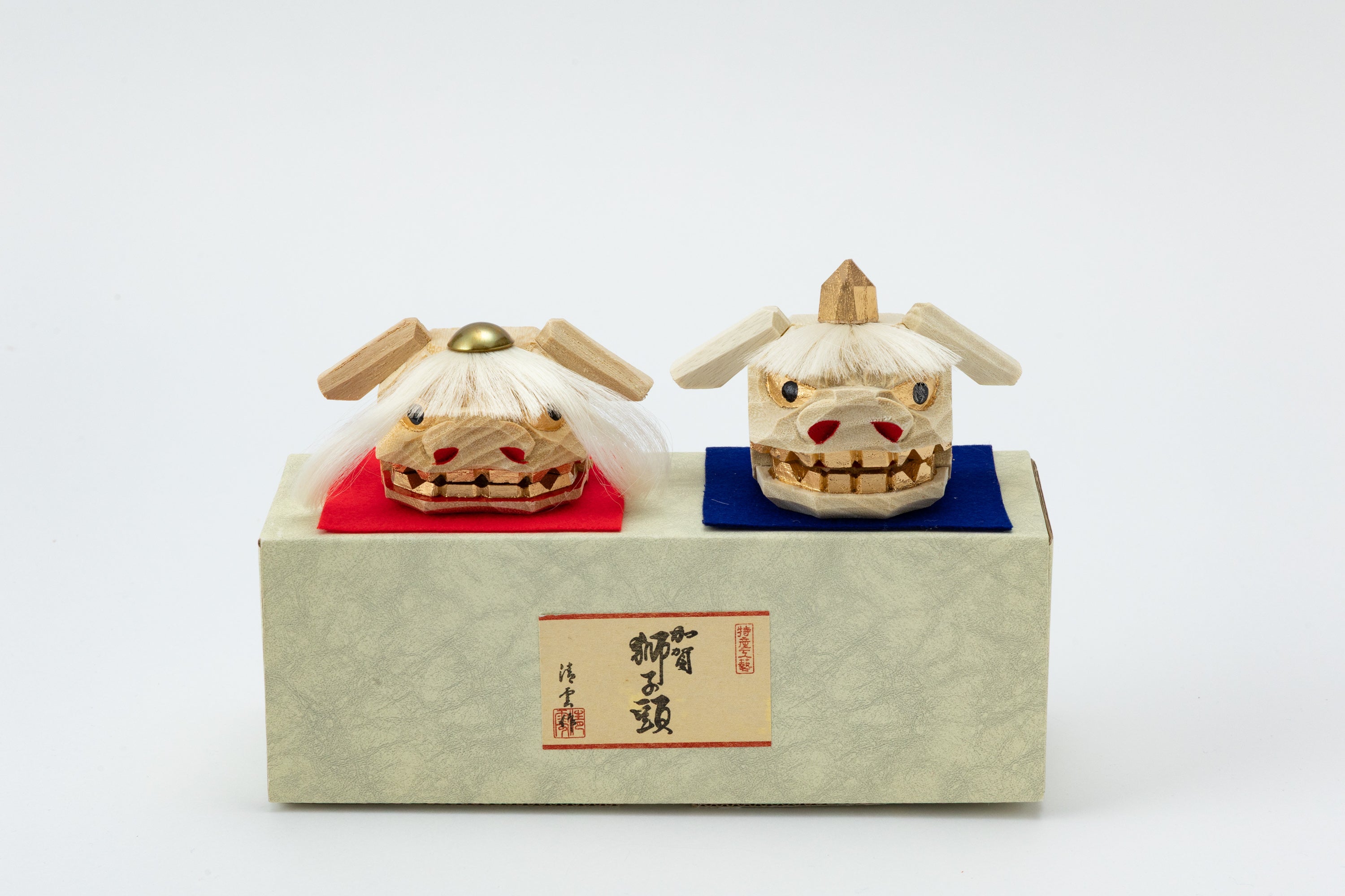夫婦加賀獅子頭小（化粧箱・一対入り）MH20