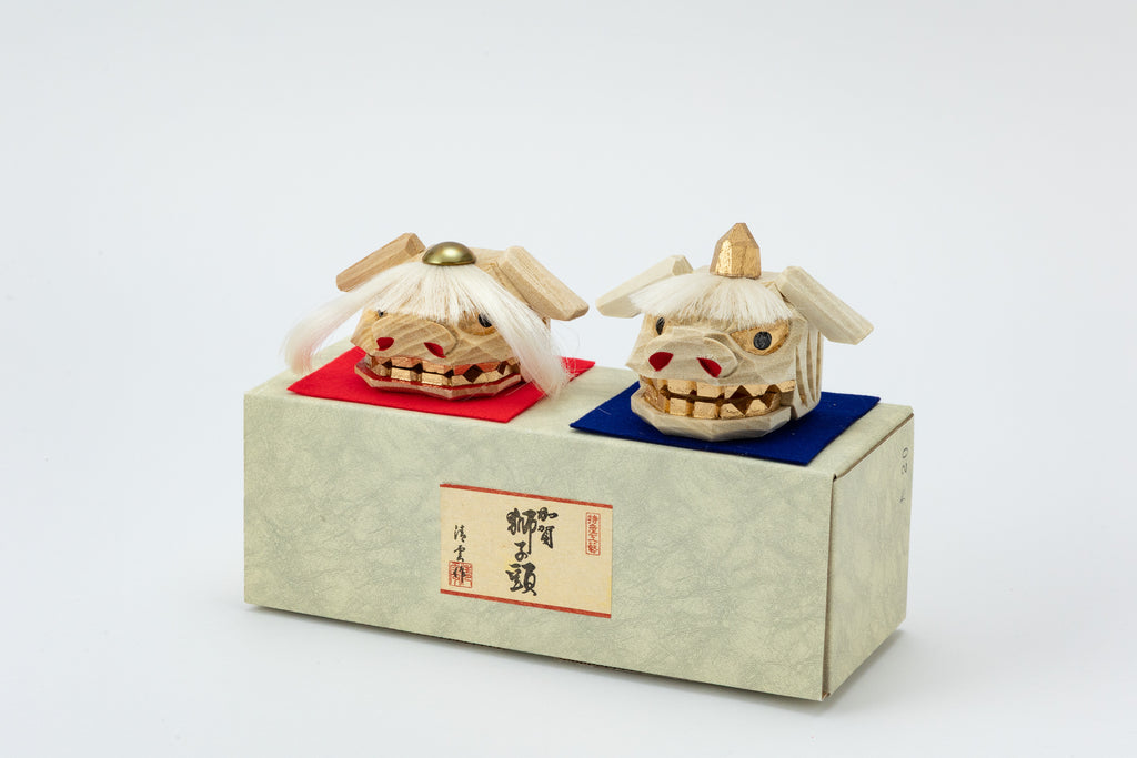 夫婦加賀獅子頭小（化粧箱・一対入り）MH20
