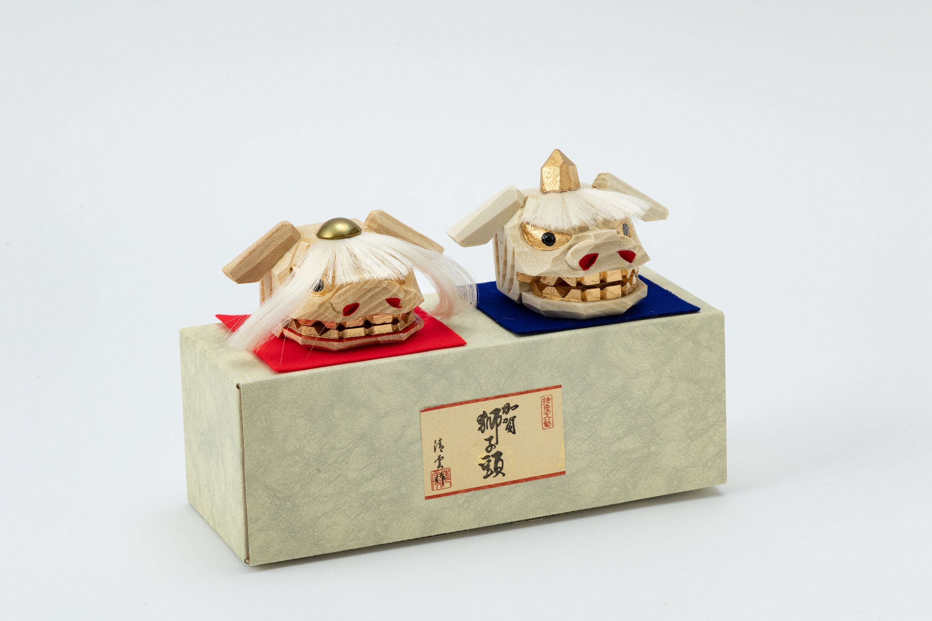 夫婦加賀獅子頭小（化粧箱・一対入り）MH20