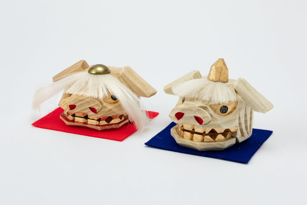 夫婦加賀獅子頭小（化粧箱・一対入り）MH20