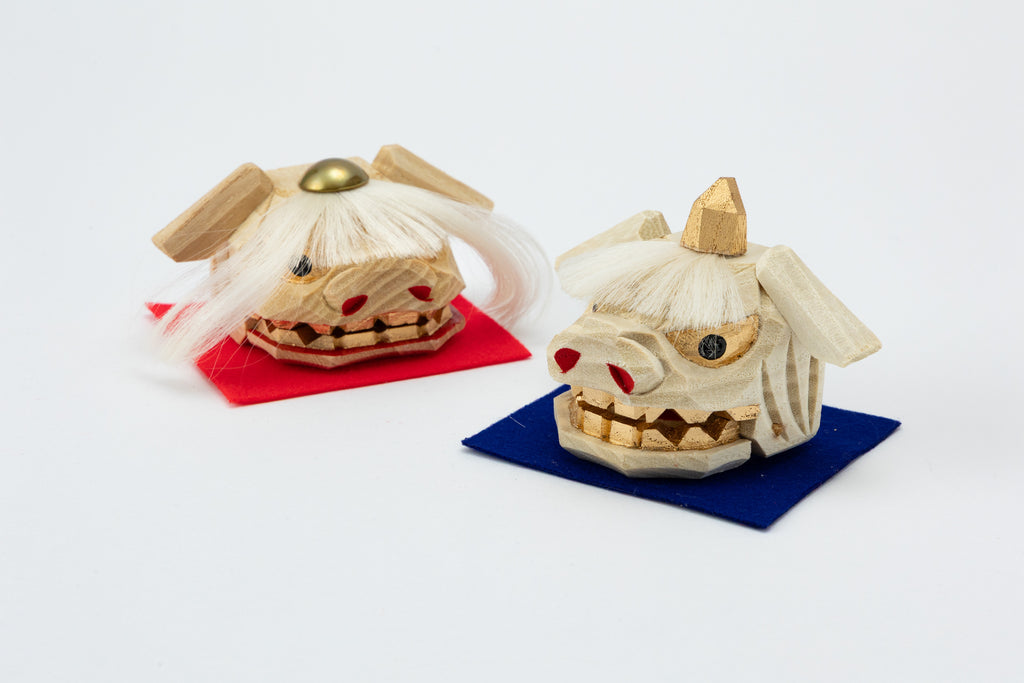 夫婦加賀獅子頭小（化粧箱・一対入り）MH20